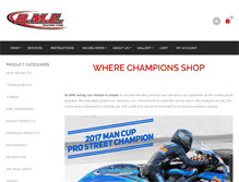 Tablet Screenshot of dmeracing.com